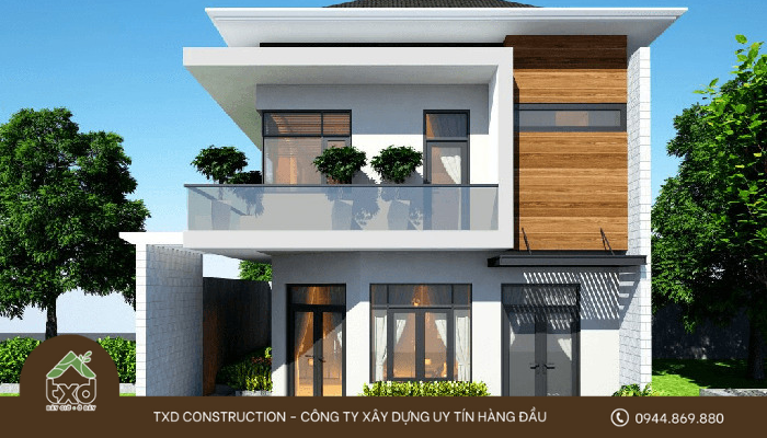 Mẫu nhà mái bằng 2 tỷ đơn giản