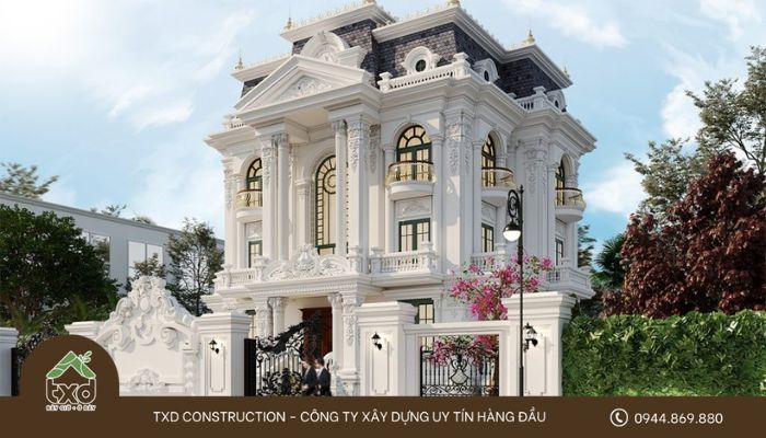 Tính chi phí xây dựng biệt thự kiểu Pháp trọn gói