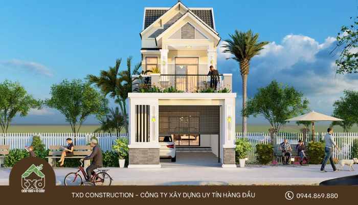 Nhà phố 2 tầng phong cách hiện đại 4 tỷ