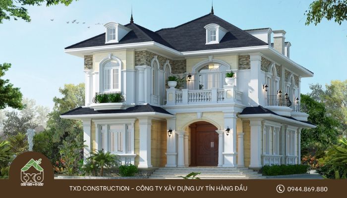 Phong cách thiết kế của biệt thự 2 tầng thường đa dạng