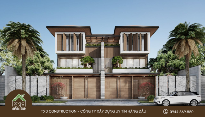 Mẫu biệt thự song lập 4 tỷ