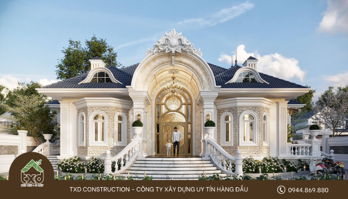 Mẫu biệt thự 5 tỷ phong cách cổ điển