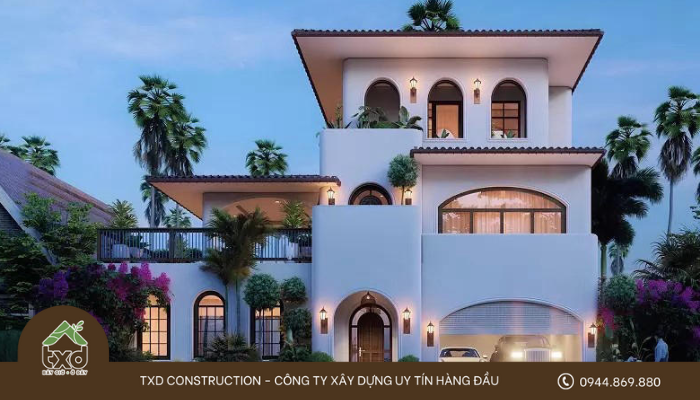 Xây nhà 5 tỷ phong cách Địa Trung Hải