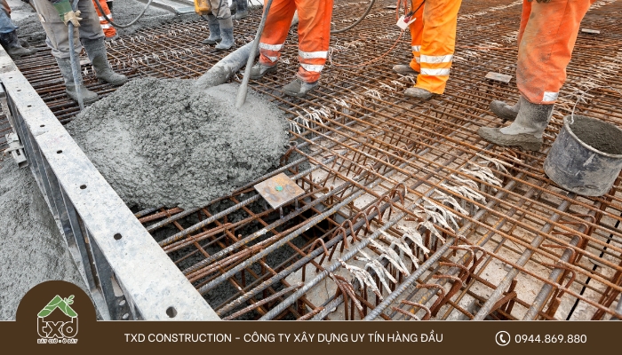Lắp đặt kết cấu chịu lực là một trong những hạng mục thi công phần thô