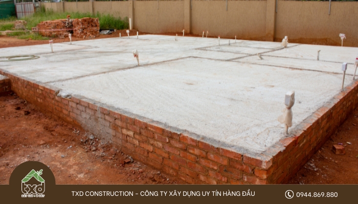 Móng gạch là loại móng nông được xây bằng gạch đặc
