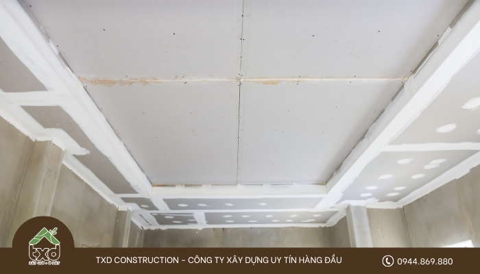 Trần thạch cao được tạo thành từ hệ khung xương kim loại và các tấm thạch cao